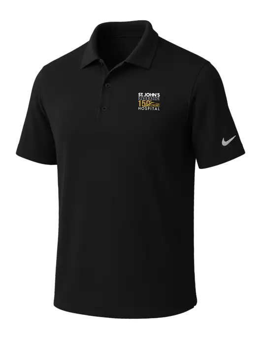 NIKE Black Dri-Fit Micro Pique Polo w/St. John's 150+ Logo