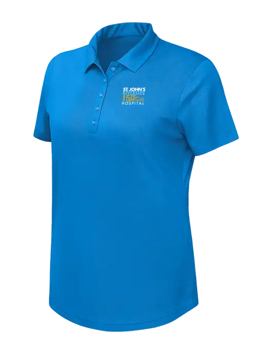 Callaway Womens Birdseye Dark Carolina Blue Polo w/St. John's 150+ Logo
