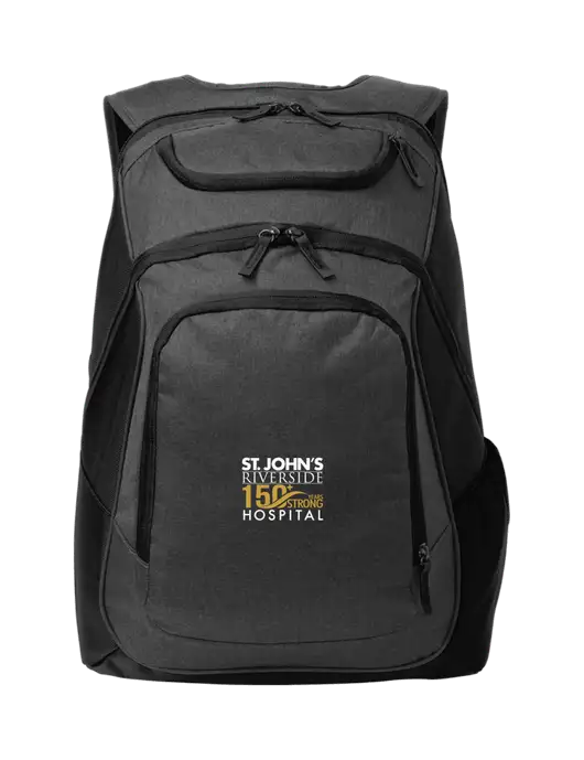 Executive Graphite Heather/Black Laptop Backpack w/St. John's 150+ Logo