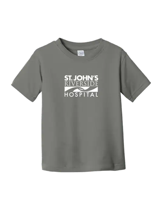 Rabbit Skins Charcoal Toddler Fine Jersey Tee w/St. John's Riverside Logo