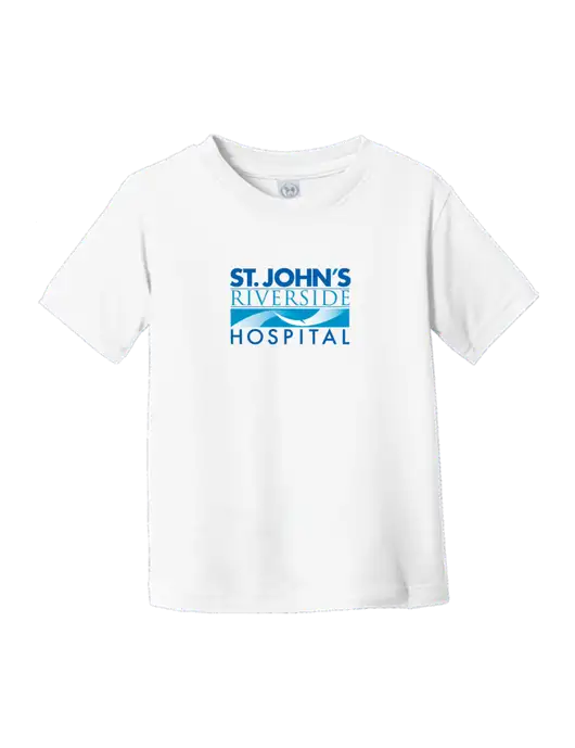 Rabbit Skins White Toddler Fine Jersey Tee w/St. John's Riverside Logo