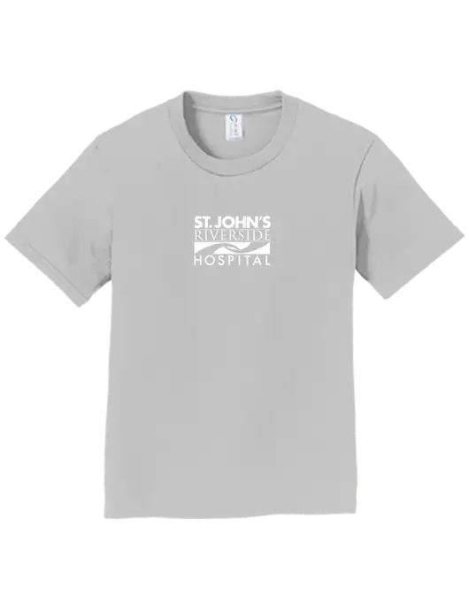 Youth Ring Spun Silver 4.5 oz T-Shirt w/St. John's Riverside Logo