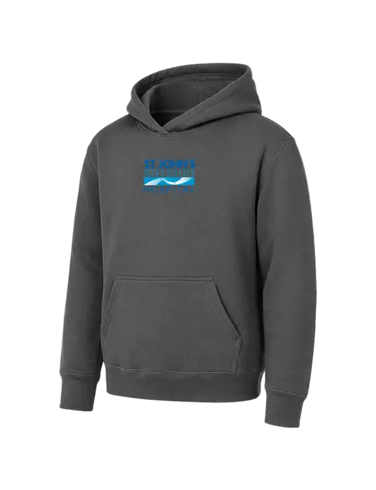 Youth Charcoal 7.8 oz Pullover Hooded Sweatshirt w/St. John's Riverside Logo