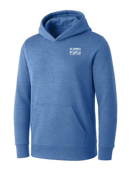 Womens Royal Heather Core Fleece Pullover Hooded Sweatshirt w/St. John's Riverside Logo
