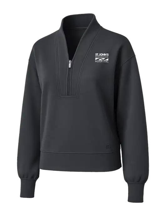 OGIO Womens Dark Grey Transcend 1/4-Zip w/St. John's Riverside Logo