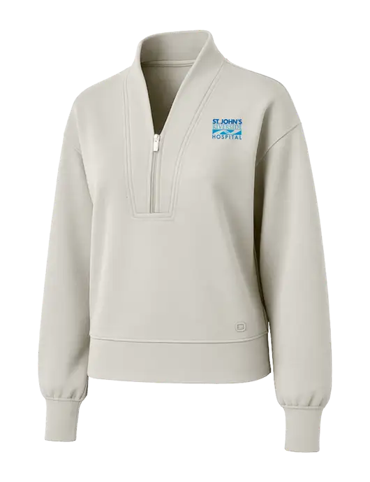OGIO Womens Ivory Transcend 1/4-Zip w/St. John's Riverside Logo
