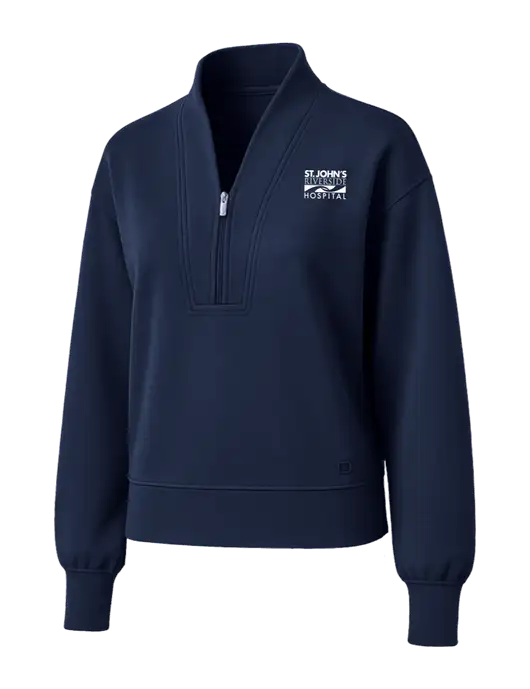 OGIO Womens Dark Navy Transcend 1/4-Zip w/St. John's Riverside Logo