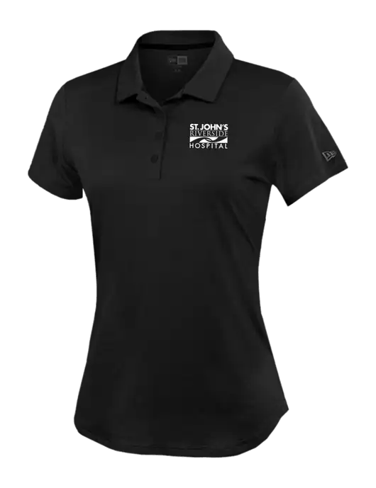 New Era Womens Power Black Polo w/St. John's Riverside Logo