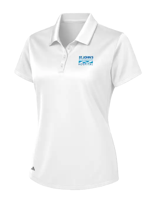 Adidas White Womens Basic Sport Polo w/St. John's Riverside Logo