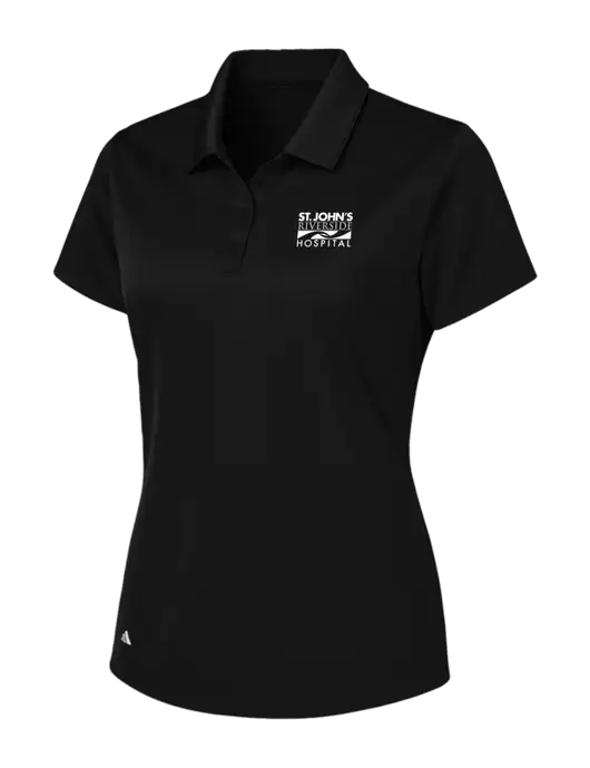 Adidas Black Womens Basic Sport Polo w/St. John's Riverside Logo