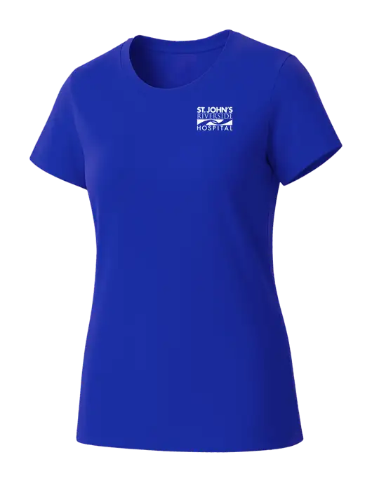 Womens Seriously Soft Royal T-Shirt w/St. John's Riverside Logo