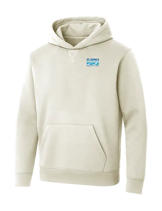 Allmade White Sand Organic French Terry Pullover Hoodie w/St. John's Riverside Logo