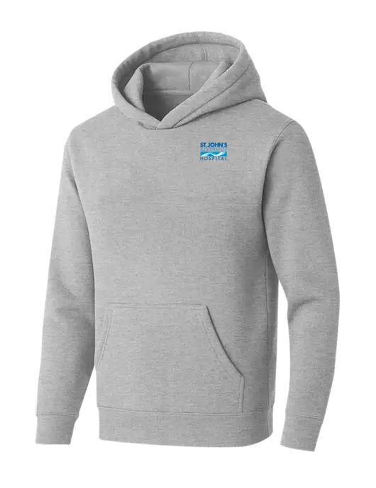 BELLA+CANVAS Light Grey Heather Sponge Fleece Pullover Hoodie w/St. John's Riverside Logo