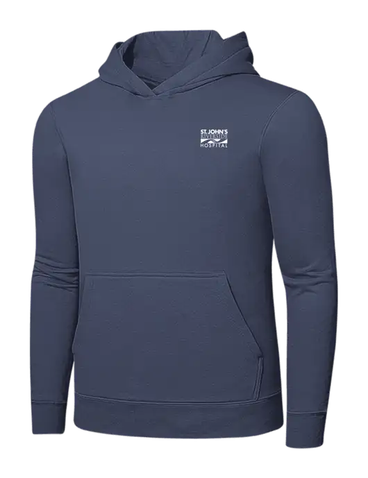 Steel Blue 7.8. oz Ring Spun Hooded Sweatshirt w/St. John's Riverside Logo