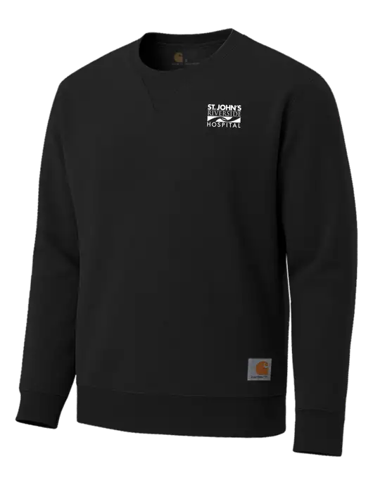 Carhartt Black Midweight Crewneck Sweatshirt w/St. John's Riverside Logo