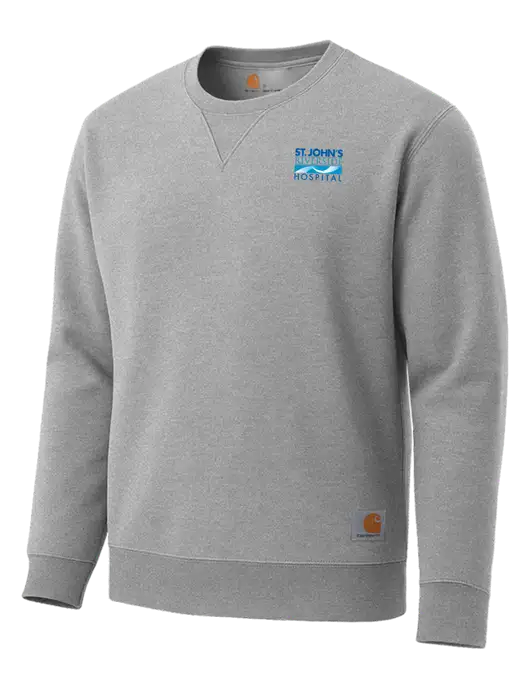 Carhartt Light Grey Heather Midweight Crewneck Sweatshirt w/St. John's Riverside Logo