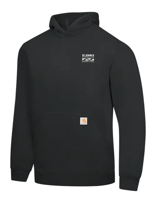 Carhartt Black Midweight Hooded Sweatshirt w/St. John's Riverside Logo