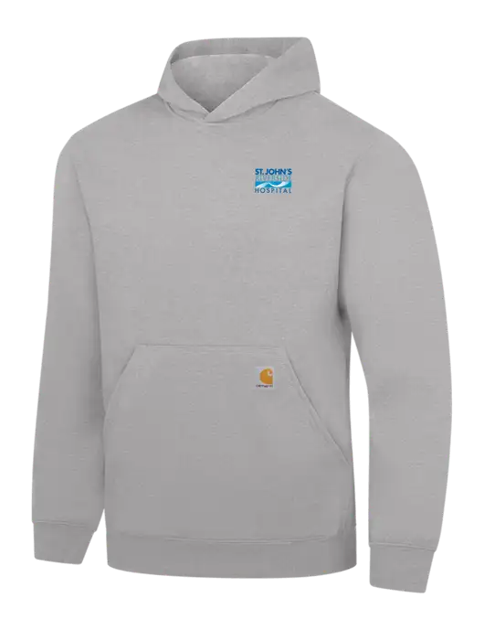 Carhartt Light Grey Heather Midweight Hooded Sweatshirt w/St. John's Riverside Logo