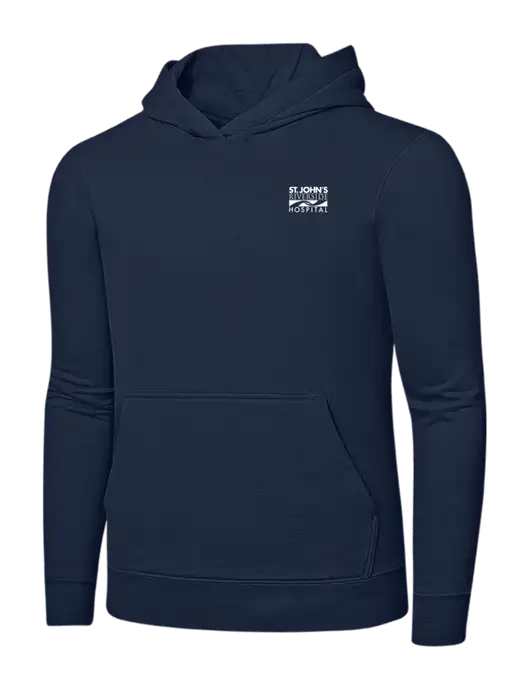 Navy 8.5 oz Ring Spun Hooded Sweatshirt w/St. John's Riverside Logo