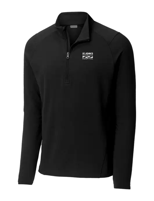 Sport-Wick Flex Fleece Black 1/4-Zip w/St. John's Riverside Logo