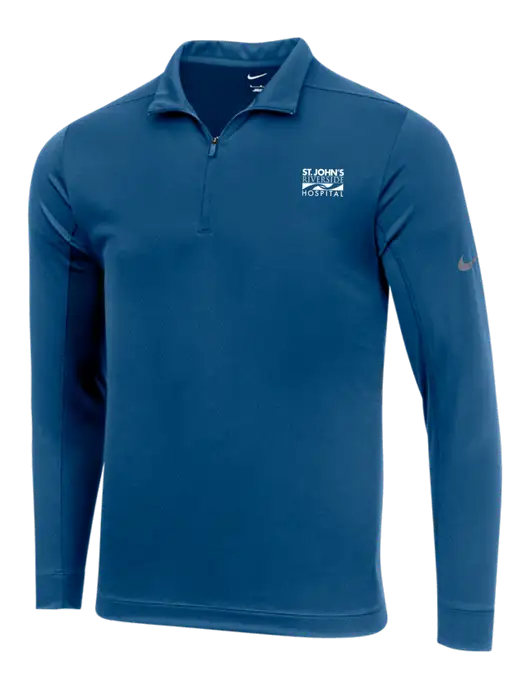 NIKE Dark Royal Dry 1/2 Zip Cover-Up w/St. John's Riverside Logo