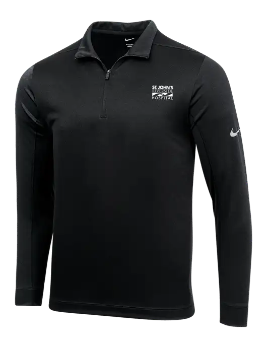 NIKE Black Dry 1/2 Zip Cover-Up w/St. John's Riverside Logo
