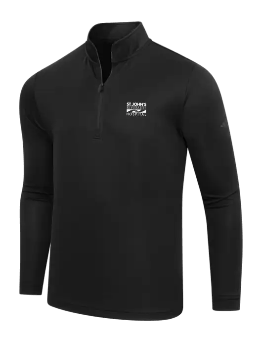 Adidas Black Lightweight Quarter Zip Pullover w/St. John's Riverside Logo