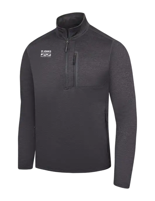 The North Face Dark Grey Heather Skyline 1/2-Zip Fleece w/St. John's Riverside Logo