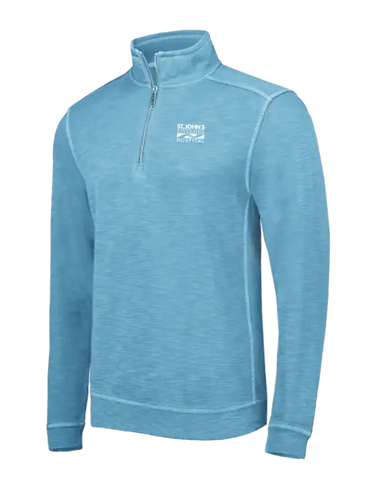 Tommy Bahama Light Blue Tobago Bay 1/2 Zip w/St. John's Riverside Logo