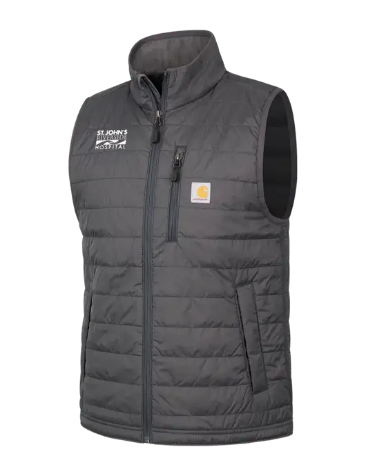 Carhartt Dark Grey Gilliam Vest w/St. John's Riverside Logo