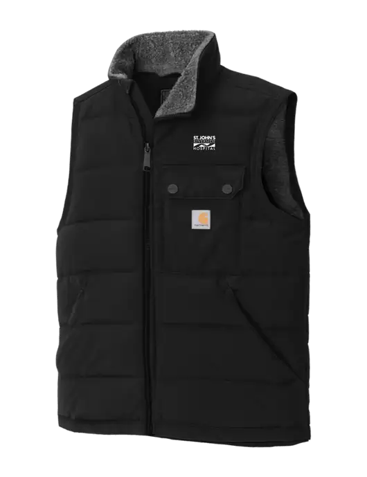 Carhartt Montana Black Insulated Vest w/St. John's Riverside Logo