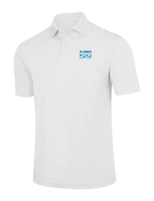 White PosiCharge Competitor Polo w/St. John's Riverside Logo