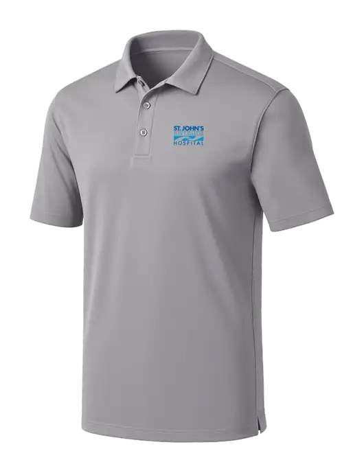 Light Grey Silk Touch Performance Polo w/St. John's Riverside Logo
