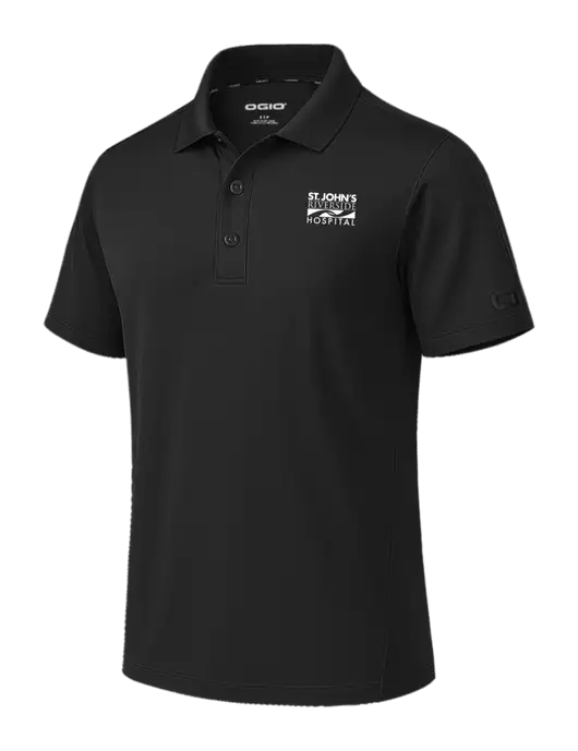 OGIO Envision Black Polo w/St. John's Riverside Logo