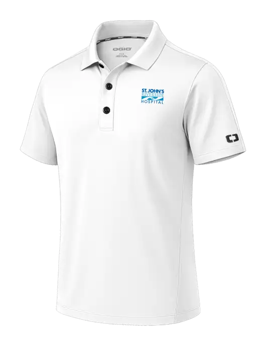 OGIO Envision White Polo w/St. John's Riverside Logo