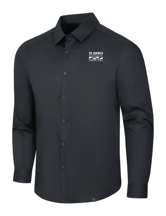 OGIO Black Commuter Woven Shirt w/St. John's Riverside Logo
