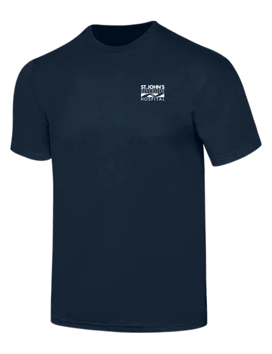 Simply Soft Navy 4.5oz  Poly/Combed Ring Spun Cotton T-Shirt w/St. John's Riverside Logo
