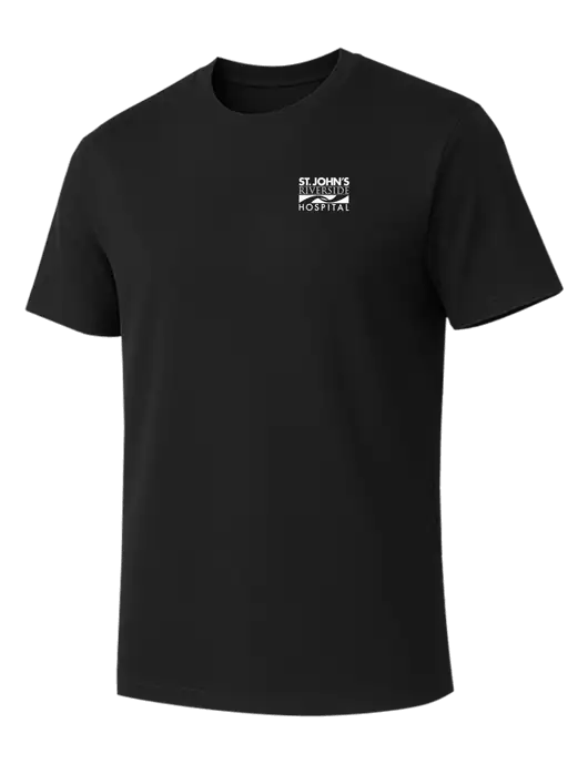 Allmade Deep Black Organic Cotton Tee w/St. John's Riverside Logo