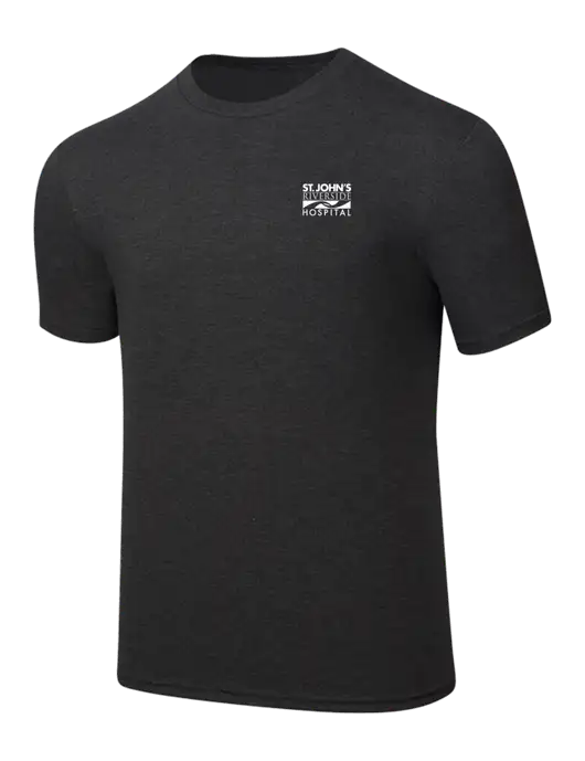 Simply Soft Black Frost 4.5oz  Poly/Combed Ring Spun Cotton T-Shirt w/St. John's Riverside Logo