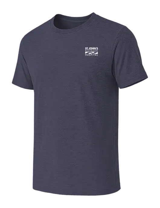 BELLA+CANVAS Heather Navy CVC Short Sleeve Tee w/St. John's Riverside Logo