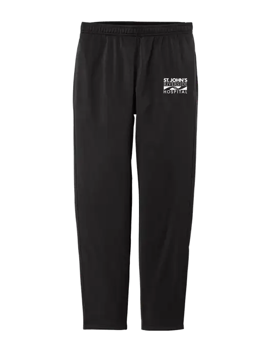 Womens Tricot Black Track Jogger w/St. John's Riverside Logo