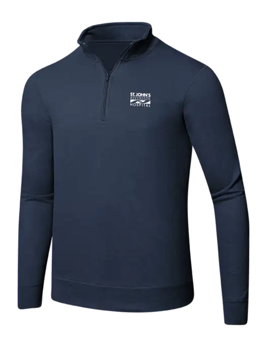 Team Navy 8.5 oz Ring Spun 1/4 Zip Pullover Sweatshirt w/St. John's Riverside Logo