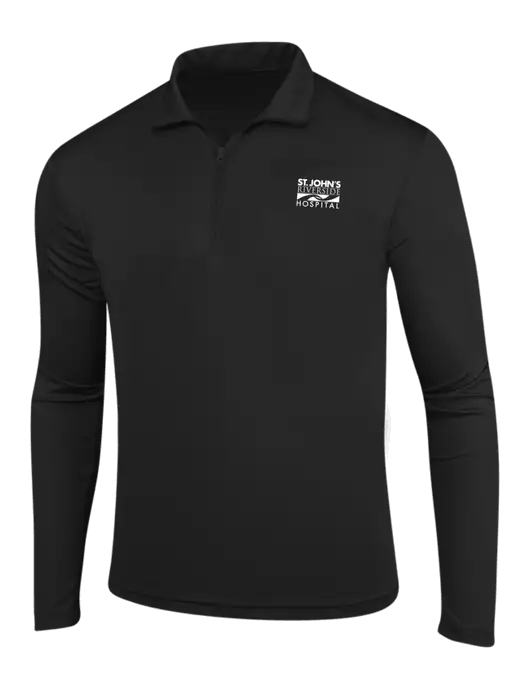 Black PosiCharge Competitor 1/4 Zip Pullover w/St. John's Riverside Logo