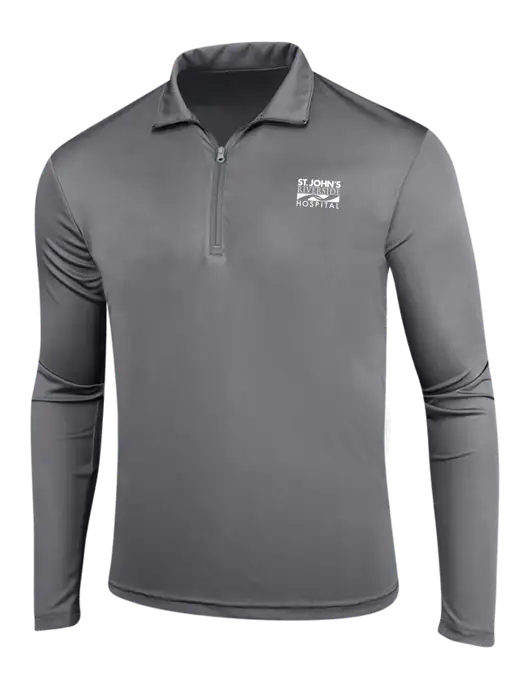 Medium Grey PosiCharge Competitor 1/4 Zip Pullover w/St. John's Riverside Logo