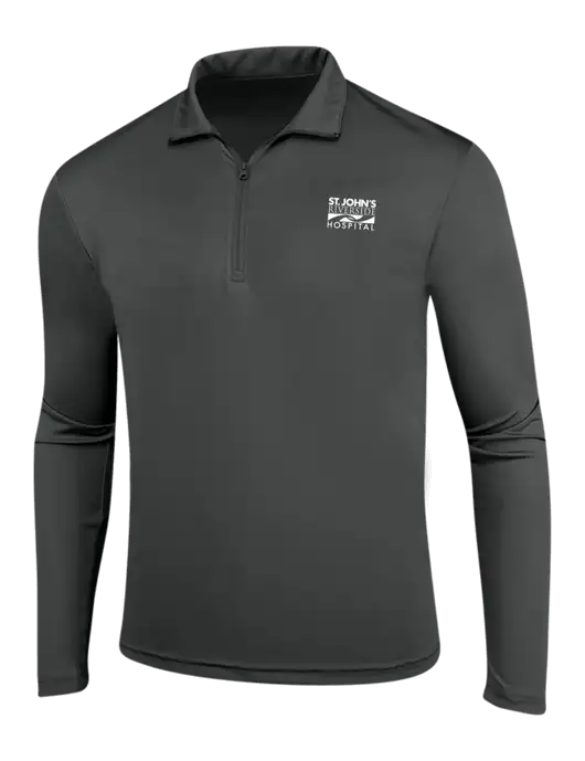 Dark Grey PosiCharge Competitor 1/4 Zip Pullover w/St. John's Riverside Logo