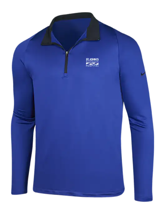 NIKE Deep Royal/Black Dry-Fit Stretch 1/2 Zip Cover-Up w/St. John's Riverside Logo