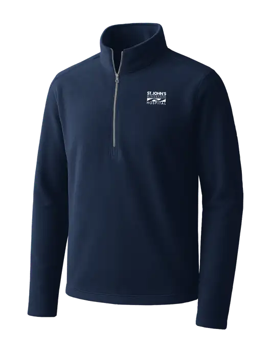 Navy Microfleece 1/2 Zip Pullover w/St. John's Riverside Logo
