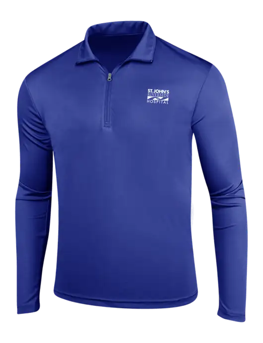 Dark Royal PosiCharge Competitor 1/4 Zip Pullover w/St. John's Riverside Logo