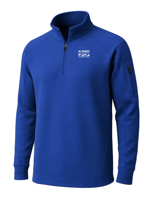 True Royal Tech Fleece 1/4 Zip Pullover w/St. John's Riverside Logo