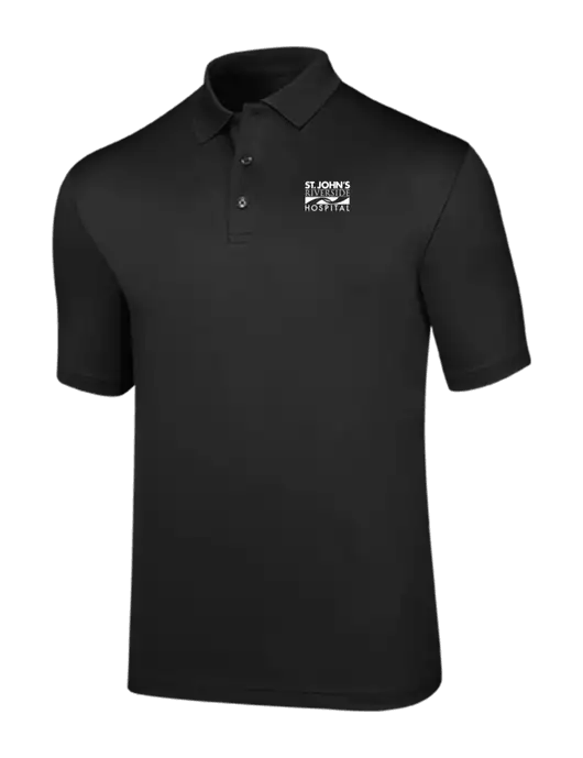 Callaway Opti-Dri Black Chev Polo w/St. John's Riverside Logo